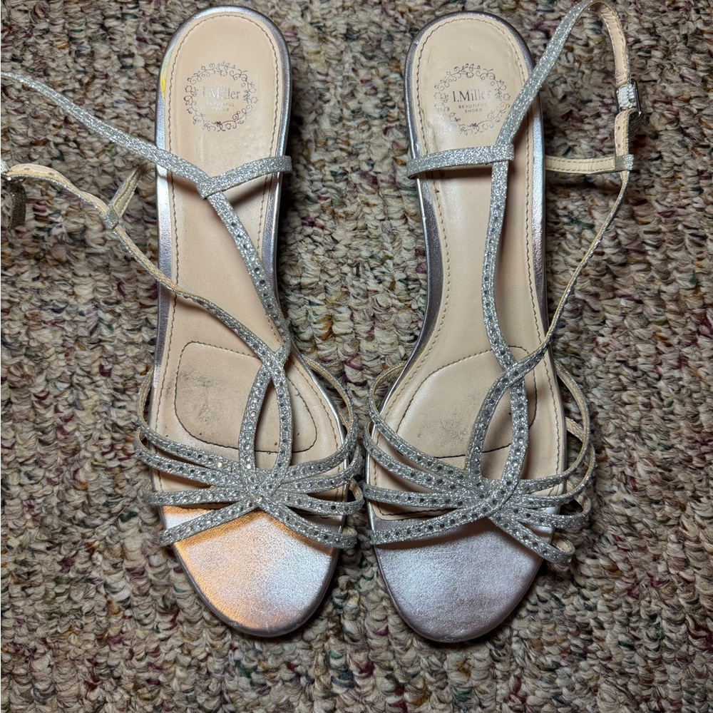 Silver Strappy Sandals
